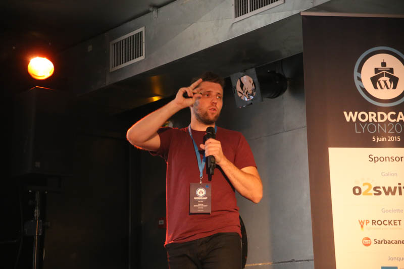 Maxime Bernard Jacquet au WordCamp Lyon 2015